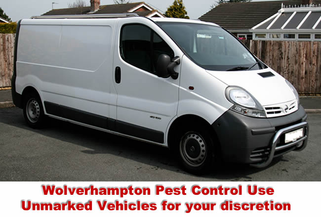 Wolverhampton Pest Control Services use unmarked vehicles for absolute discretion.
